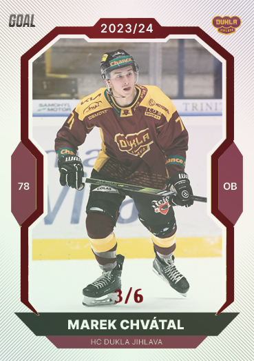 Chvátal Marek 23-24 GOAL Cards Chance liga Red #288