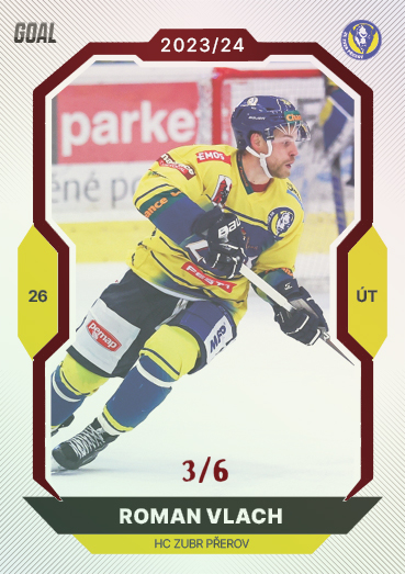 Vlach Roman 23-24 GOAL Cards Chance liga Red #307