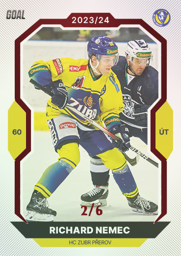 Nemec Richard 23-24 GOAL Cards Chance liga Red #308