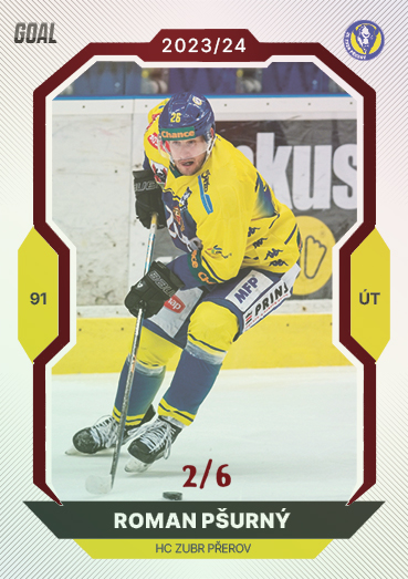 Pšurný Roman 23-24 GOAL Cards Chance liga Red #312