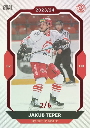 Teper Jakub 23-24 GOAL Cards Chance liga Red #315