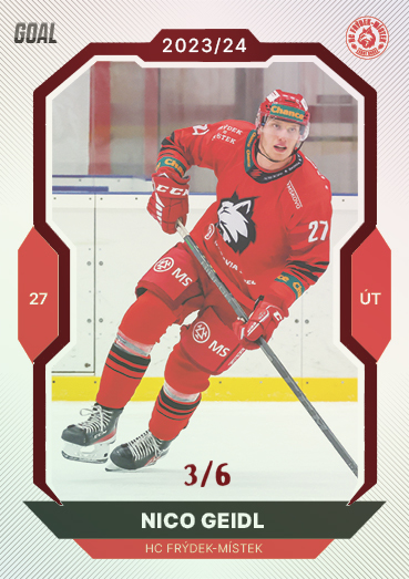 Geidl Nico 23-24 GOAL Cards Chance liga Red #321