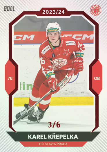 Křepelka Karel 23-24 GOAL Cards Chance liga Red #332