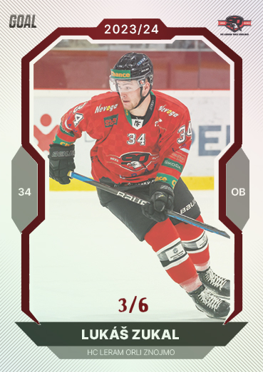 Zukal Lukáš 23-24 GOAL Cards Chance liga Red #388