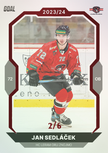 Sedláček Jan 23-24 GOAL Cards Chance liga Red #389