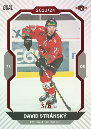 Stránský David 23-24 GOAL Cards Chance liga Red #390
