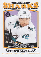 Marleau Patrick 16-17 O-Pee-Chee Season Highlights Retro #607