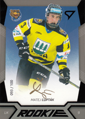 Ľupták Matej 18-19 Tipsport Liga Rookie Black Auto #R07