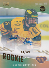 Matějíček Martin 22-23 GOAL Cards Chance liga Rookie Autograph #RO-1