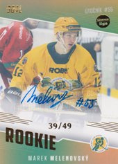 Melenovský Marek 22-23 GOAL Cards Chance liga Rookie Autograph #RO-4