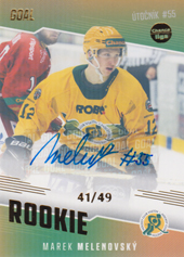 Melenovský Marek 22-23 GOAL Cards Chance liga Rookie Autograph #RO-4
