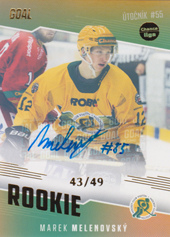 Melenovský Marek 22-23 GOAL Cards Chance liga Rookie Autograph #RO-4