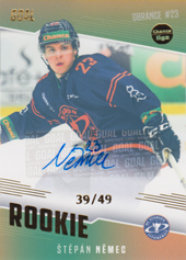 Němec Štěpán 22-23 GOAL Cards Chance liga Rookie Autograph #RO-6