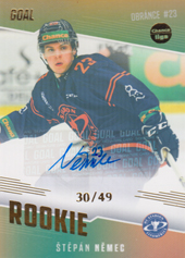 Němec Štěpán 22-23 GOAL Cards Chance liga Rookie Autograph #RO-6