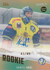 Král Daniel 22-23 GOAL Cards Chance liga Rookie Autograph #RO-8