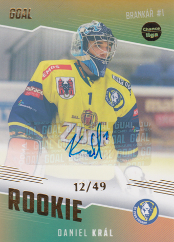 Král Daniel 22-23 GOAL Cards Chance liga Rookie Autograph #RO-8