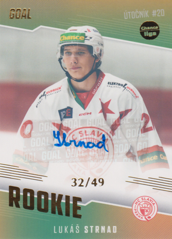 Strnad Lukáš 22-23 GOAL Cards Chance liga Rookie Autograph #RO-10