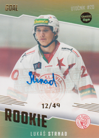 Strnad Lukáš 22-23 GOAL Cards Chance liga Rookie Autograph #RO-10