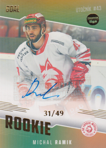 Ramik Michal 22-23 GOAL Cards Chance liga Rookie Autograph #RO-14