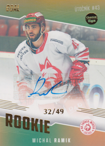 Ramik Michal 22-23 GOAL Cards Chance liga Rookie Autograph #RO-14
