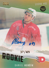 Herčík Daniel 22-23 GOAL Cards Chance liga Rookie Autograph #RO-16