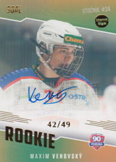 Vehovský Maxim 22-23 GOAL Cards Chance liga Rookie Autograph #RO-17