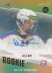Vehovský Maxim 22-23 GOAL Cards Chance liga Rookie Autograph #RO-17