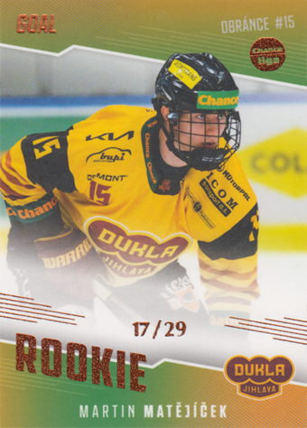 Matějíček Martin 22-23 GOAL Cards Chance liga Rookie Parallel #RO-1