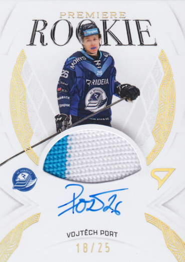 Port Vojtěch 25-26 Tipsport Extraliga Rookie Premiere Gold Auto Woven #RPM-VP