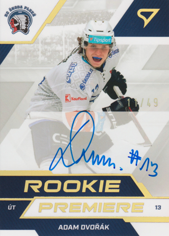 Dvořák Adam 22-23 Tipsport Extraliga Rookie Premiere Auto #RPS-AD