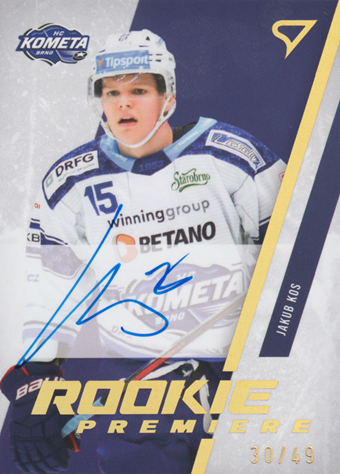 Kos Jakub 23-24 Tipsport Extraliga Rookie Premiere Auto #RPS-JK