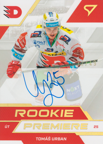 Urban Tomáš 22-23 Tipsport Extraliga Rookie Premiere Auto #RPS-TU