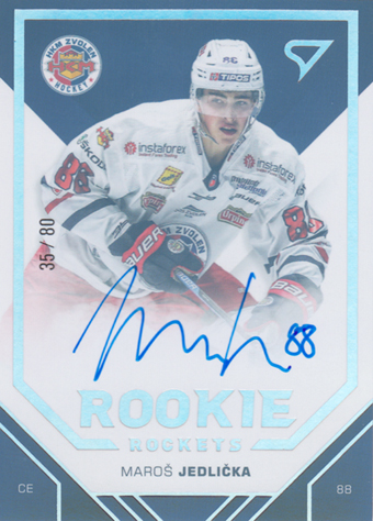 Jedlička Maroš 20-21 Tipos Extraliga Rookie Rockets Auto #U-R06