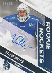 Valluš Štefan 22-23 Tipos Extraliga Rookie Rockets Auto #RRS-SV