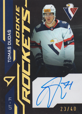 Dudáš Tomáš 24-25 Tipos Extraliga Rookie Rockets Gold Auto #RRS-TD