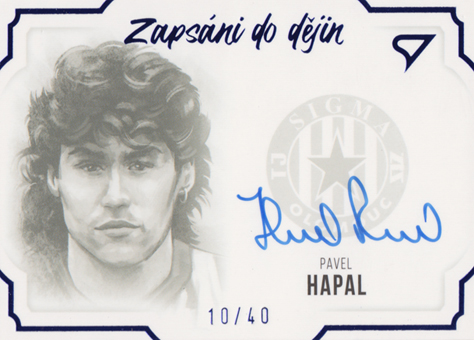 Hapal Pavel 2023 Dekády fotbalové ligy Zapsáni do dějin Auto Blue #S-PH