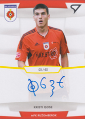 Qose Kristi 19-20 Futbalové Slovensko Slovnaft Cup Autograph #SA08