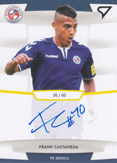 Castañeda Frank 19-20 Futbalové Slovensko Slovnaft Cup Autograph #SA24
