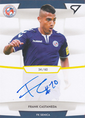 Castañeda Frank 19-20 Futbalové Slovensko Slovnaft Cup Autograph #SA24