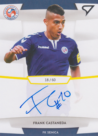 Castañeda Frank 19-20 Futbalové Slovensko Slovnaft Cup Autograph #SA24
