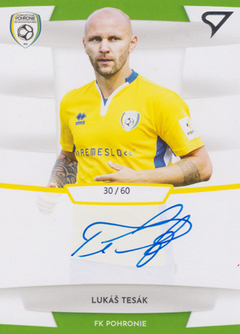 Tesák Lukáš 19-20 Futbalové Slovensko Slovnaft Cup Autograph #SA34