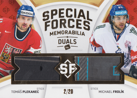 Plekanec Frolík 2022 MK Reprezentace Special Forces Memorabilia Duals #SFMD-15