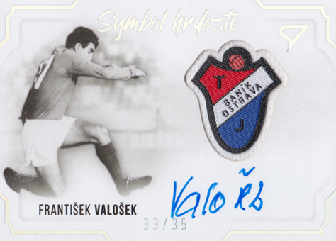 Valošek František 2023 Dekády fotbalové ligy Symbol hrdosti Auto Patch #SH-FV