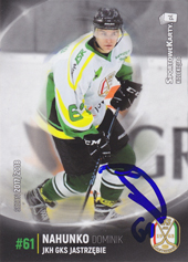 Nahunko Dominik 17-18 Sportowekarty PHL Signed #JA19