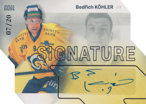 Köhler Bedřich 23-24 GOAL Cards Chance liga Signature Silver #S-5