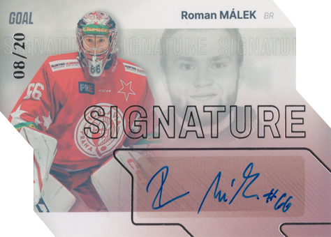 Málek Roman 23-24 GOAL Cards Chance liga Signature Silver #S-34