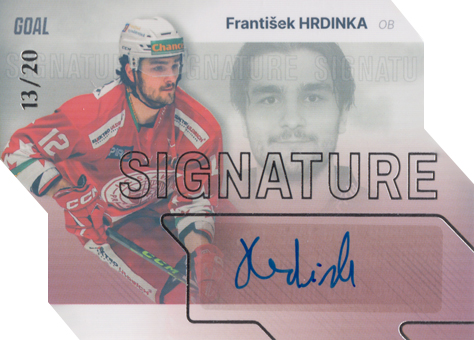 Hrdinka František 23-24 GOAL Cards Chance liga Signature Silver #S-35