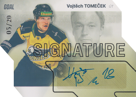 Tomeček Vojtěch 23-24 GOAL Cards Chance liga Signature Silver #S-93
