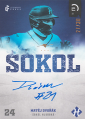 Dvořák Matěj 2023 LC Czech Baseball Extraleague Signature 2022 Update #88