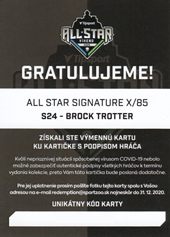 Trotter Brock 2020 All Star Edition All Star Single Signature #S24